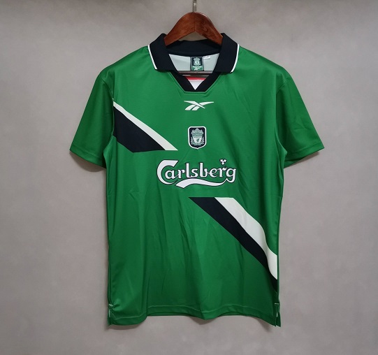 AAA Quality Liverpool 99/00 Away Green Soccer Jersey